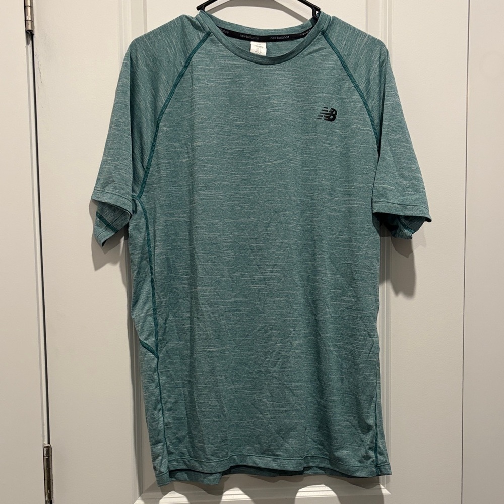 New Balance Men's Teal Athletic Short-Sleeve Tee